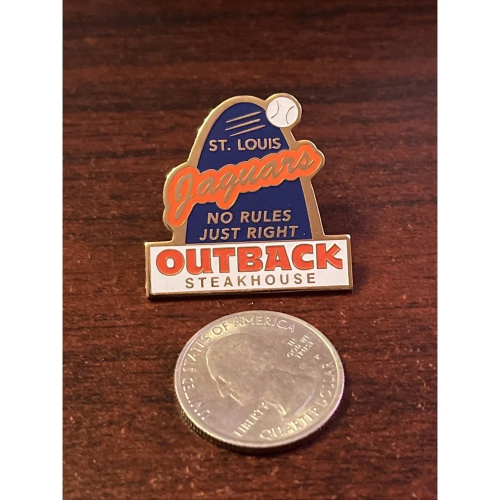 Outback Steakhouse St. Louis‎ Missouri Jaguars Baseball Lapel Hat Pin